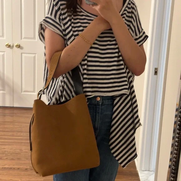 Theory Tan Leather Tote Bag - Picture 8 of 8